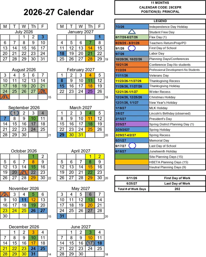 2026–2027 Calendar · Page 2