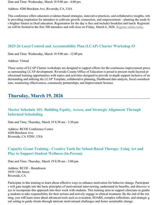 Riverside County Office of Education 2026 Academic Calendar Page 4