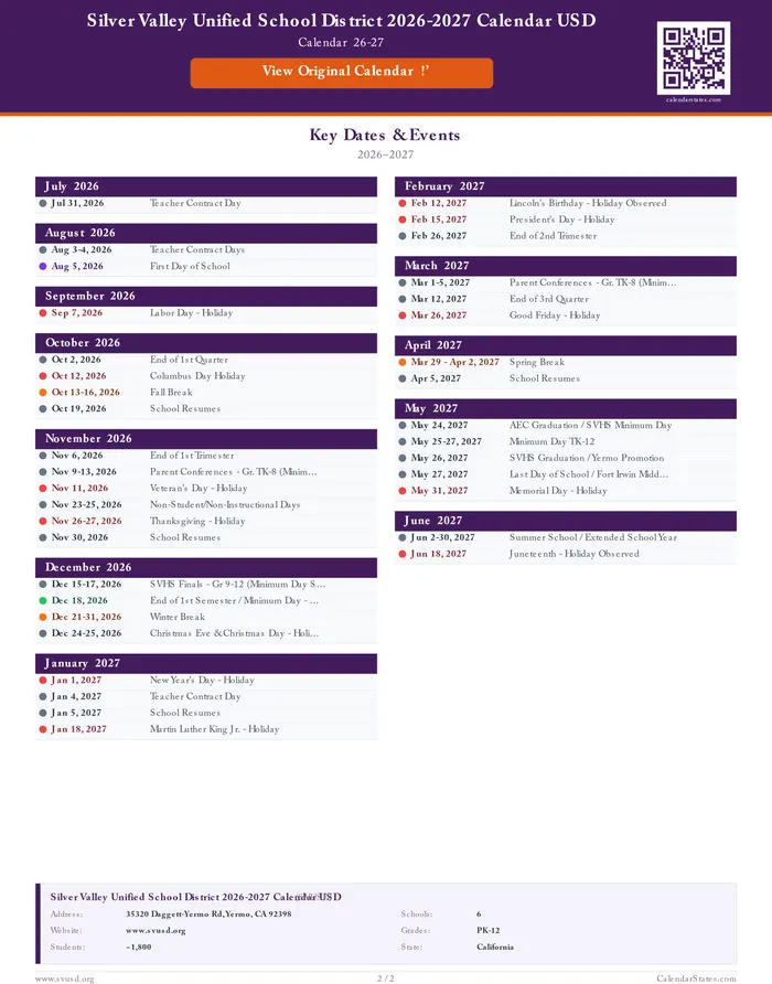 2026–2027 Calendar · Page 2