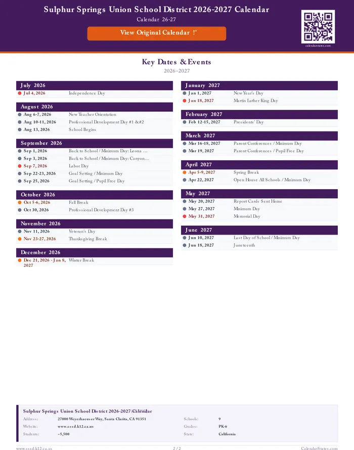 2026–2027 Calendar · Page 2