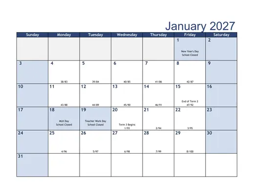 Harrison School District Two 2026–2027 Academic Calendar Page 4