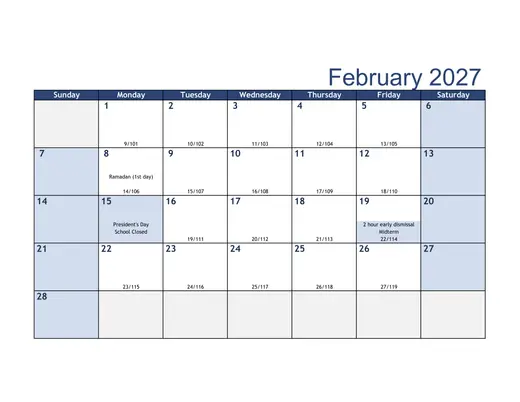 Harrison School District Two 2026–2027 Academic Calendar Page 5