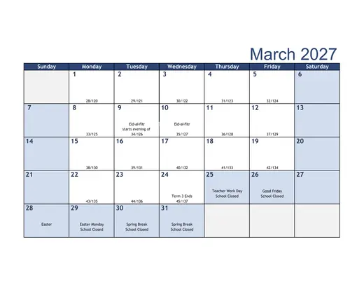 Harrison School District Two 2026–2027 Academic Calendar Page 6