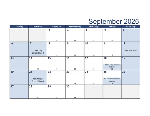 Harrison School District Two 2026–2027 Academic Calendar Page 11