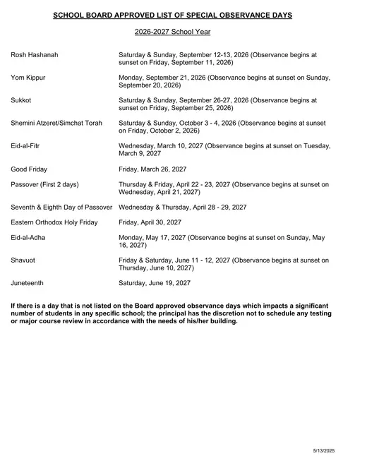 Pinellas County Schools 2026–2027 Academic Calendar Page 7