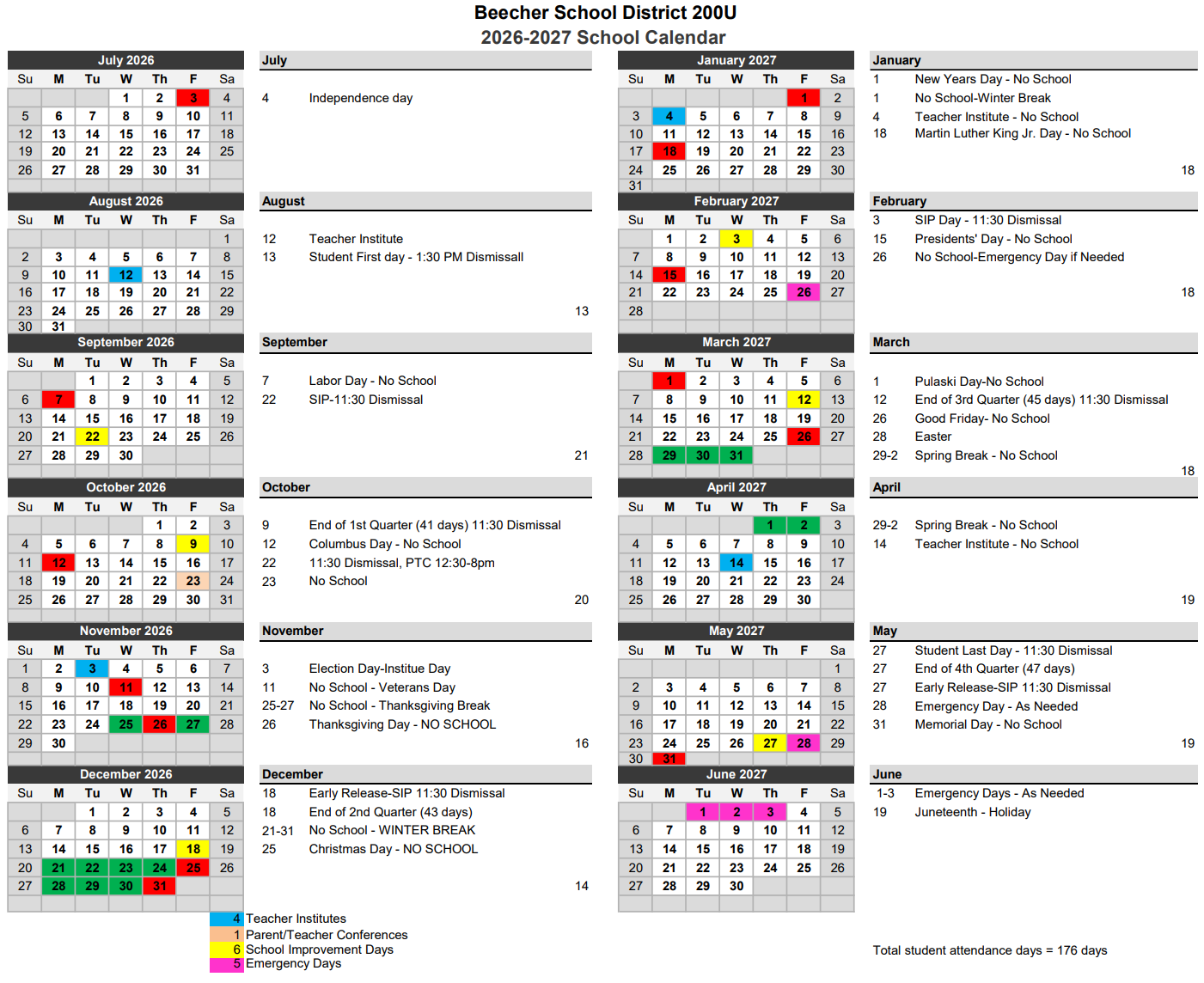2026–2027 Calendar · Page 2