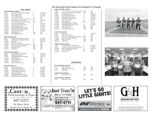 Canton Union School District #66 2026–2027 Academic Calendar Page 3