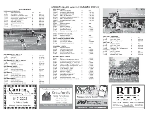 Canton Union School District #66 2026–2027 Academic Calendar Page 22
