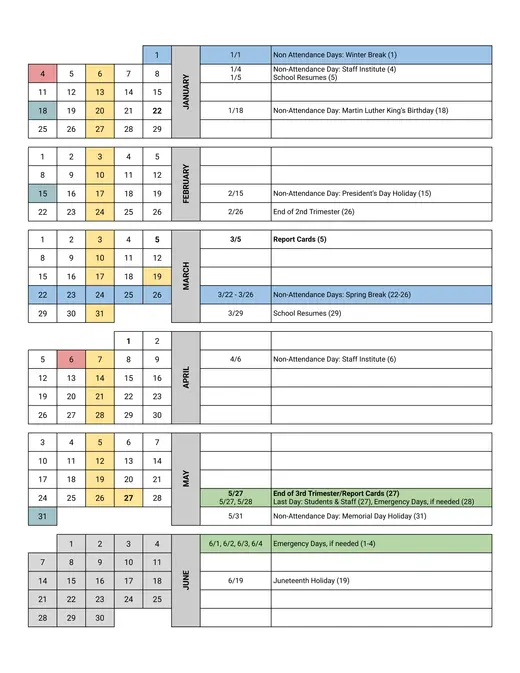 CCSD59 Traditional 2026–2027 Academic Calendar Page 2