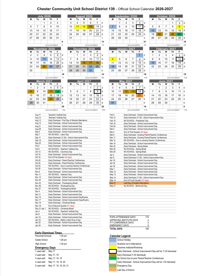 2026–2027 Calendar · Page 2
