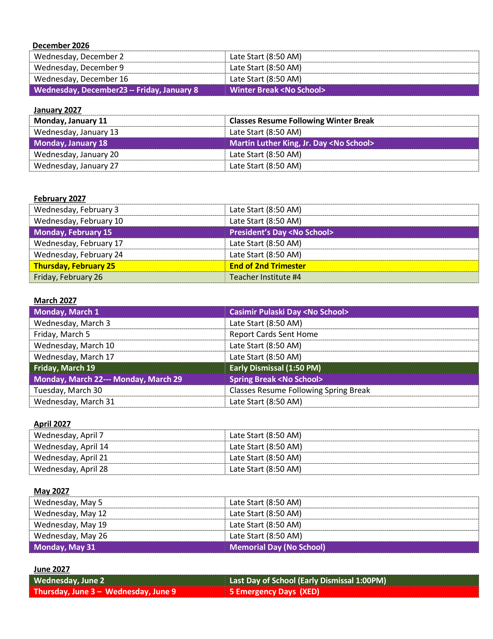 2026–2027 Calendar · Page 2