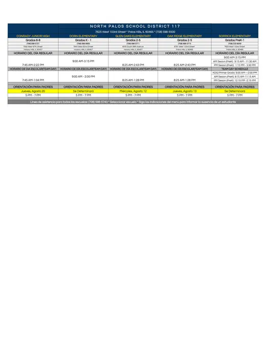 North Palos School District 117 2026–2027 Academic Calendar Page 6