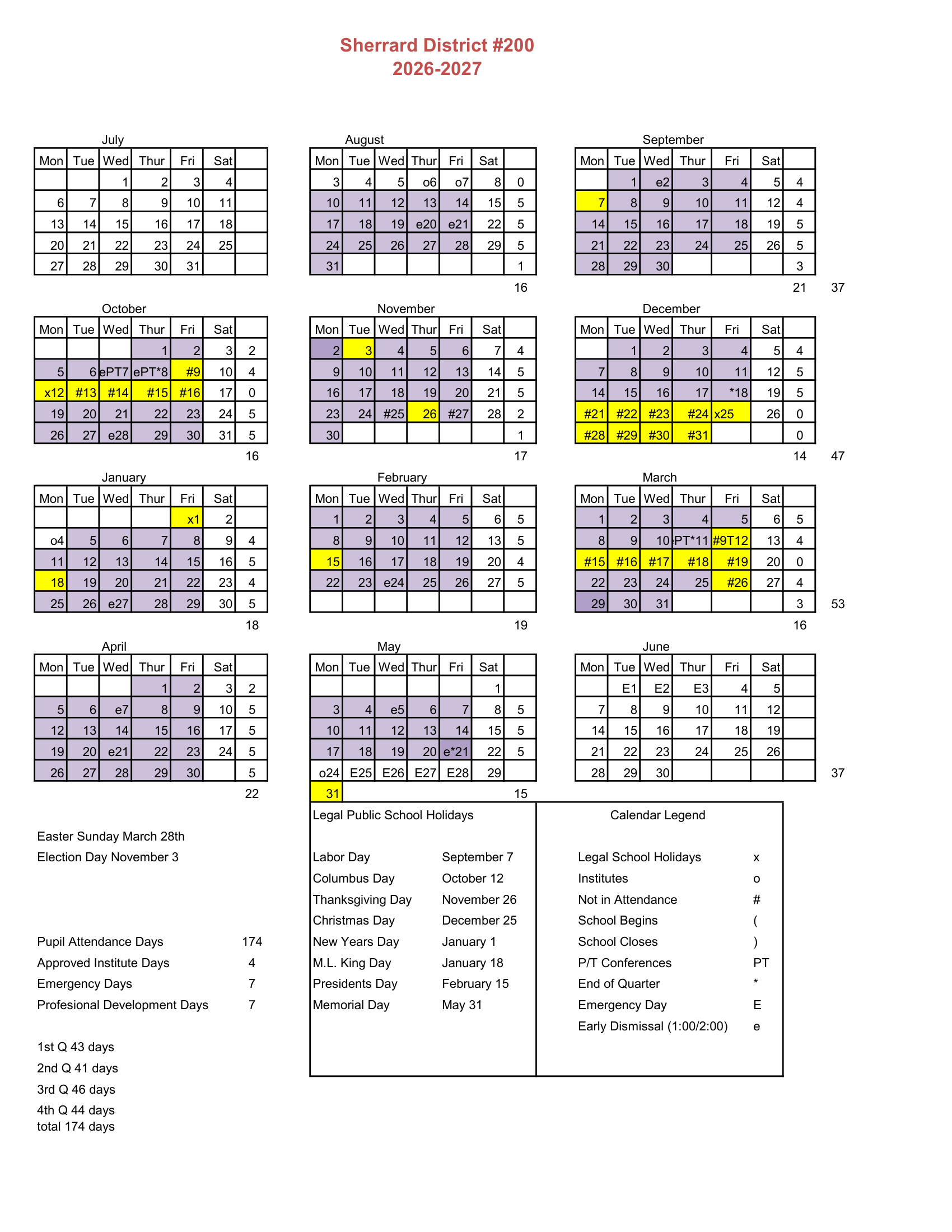 2026–2027 Calendar · Page 2