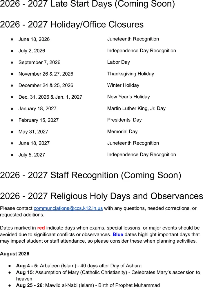 2026–2027 Calendar · Page 2