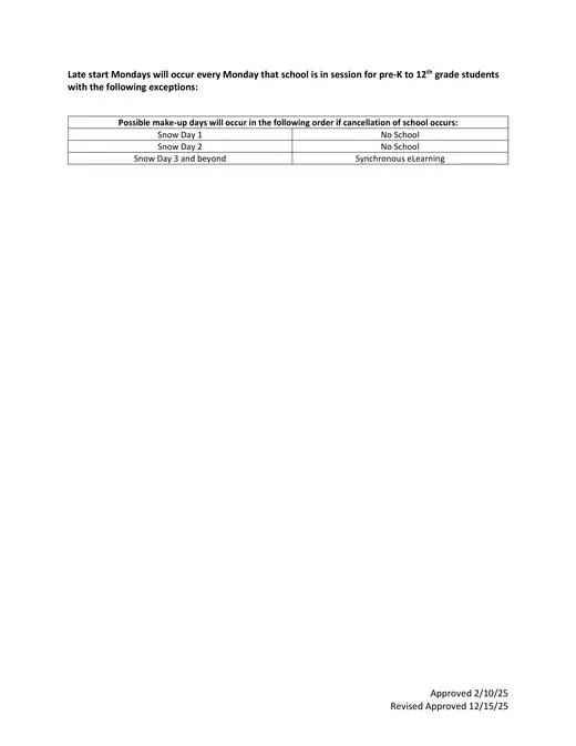 MSD of Wayne Township 2026–2027 Academic Calendar Page 2