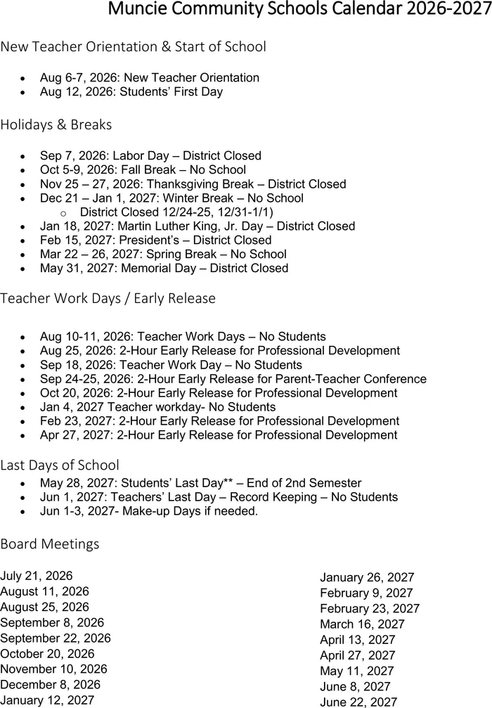 2026–2027 Calendar · Page 2