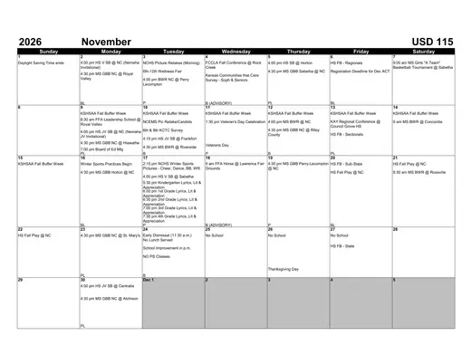 Nemaha Central Schools USD 115 2026–2027 Academic Calendar Page 8