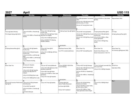 Nemaha Central Schools USD 115 2026–2027 Academic Calendar Page 13