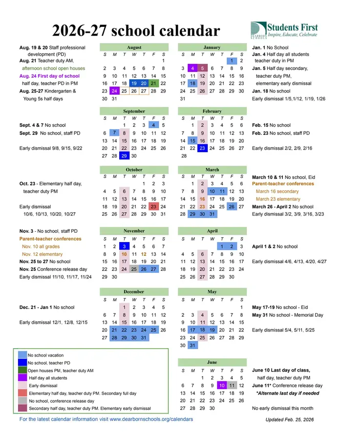 2026–2027 Calendar · Page 2