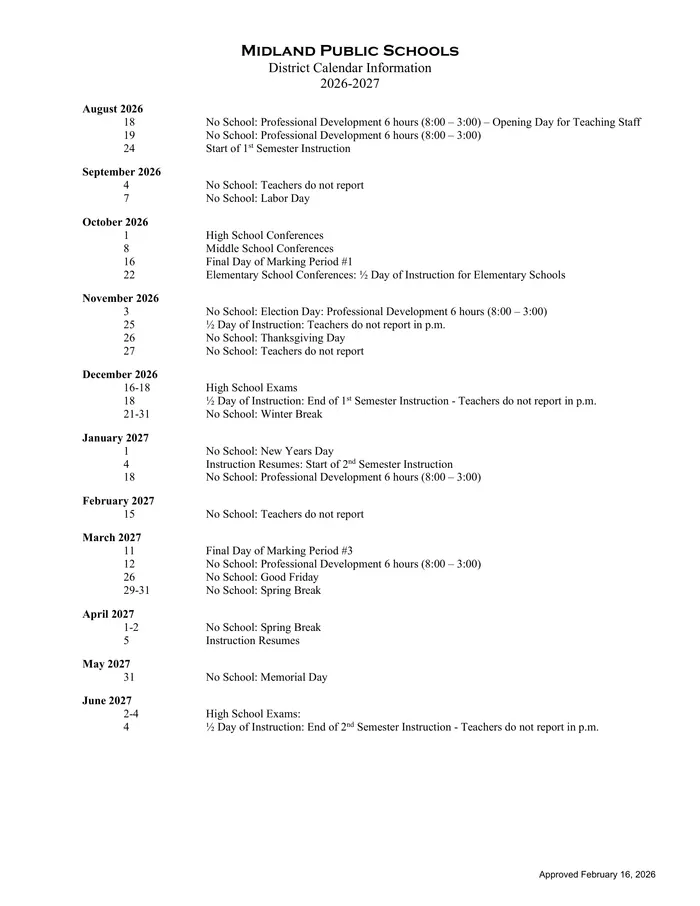 2026–2027 Calendar · Page 2