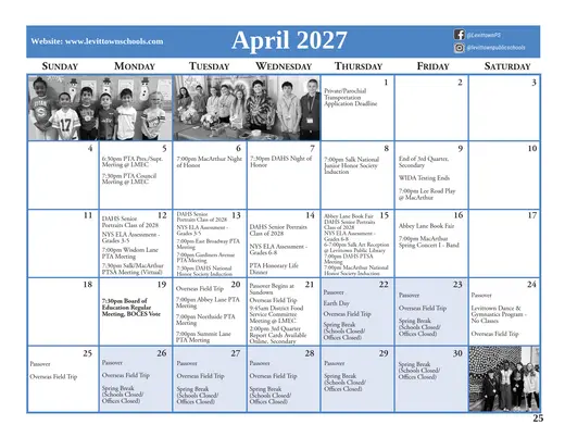 Crest Memorial School 2026–2027 Academic Calendar Page 18