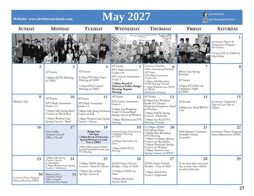 Crest Memorial School 2026–2027 Academic Calendar Page 20