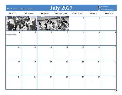 Crest Memorial School 2026–2027 Academic Calendar Page 24