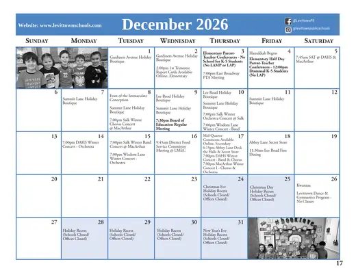 Crest Memorial School 2026–2027 Academic Calendar Page 9