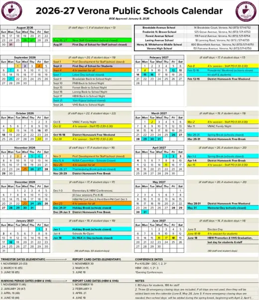 2026–2027 Calendar · Page 1