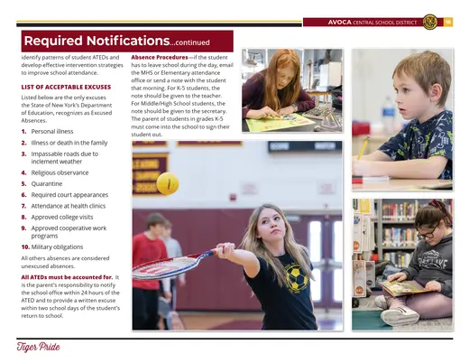 Avoca Central School District 2026–2027 Academic Calendar Page 10