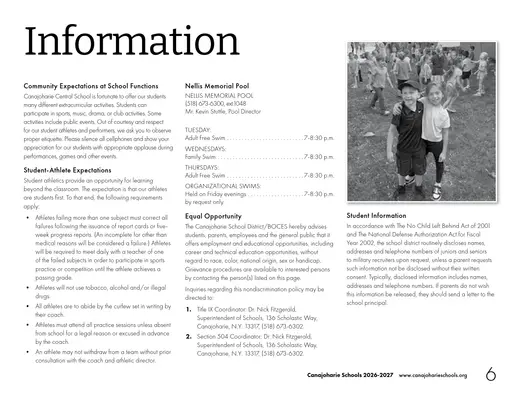 Canajoharie Central School 2026–2027 Academic Calendar Page 17