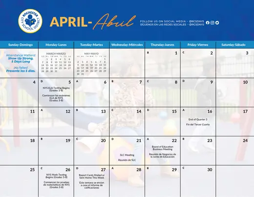 Rochester City School District 2026–2027 Academic Calendar Page 12
