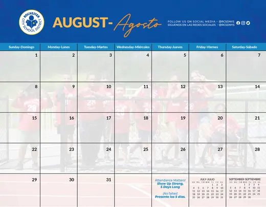 Rochester City School District 2026–2027 Academic Calendar Page 21