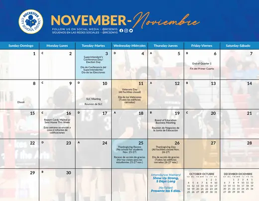Rochester City School District 2026–2027 Academic Calendar Page 33