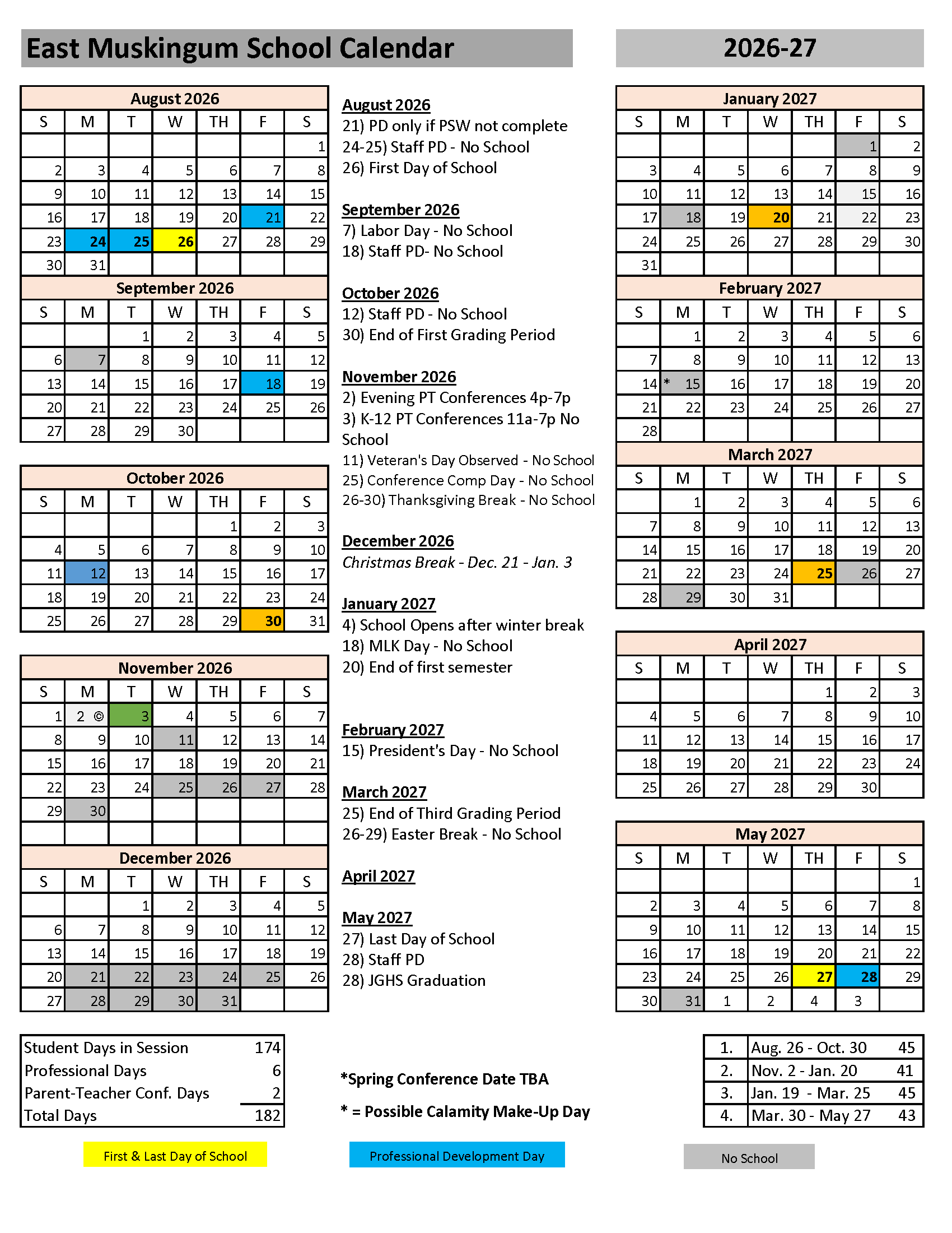 2026–2027 Calendar · Page 2