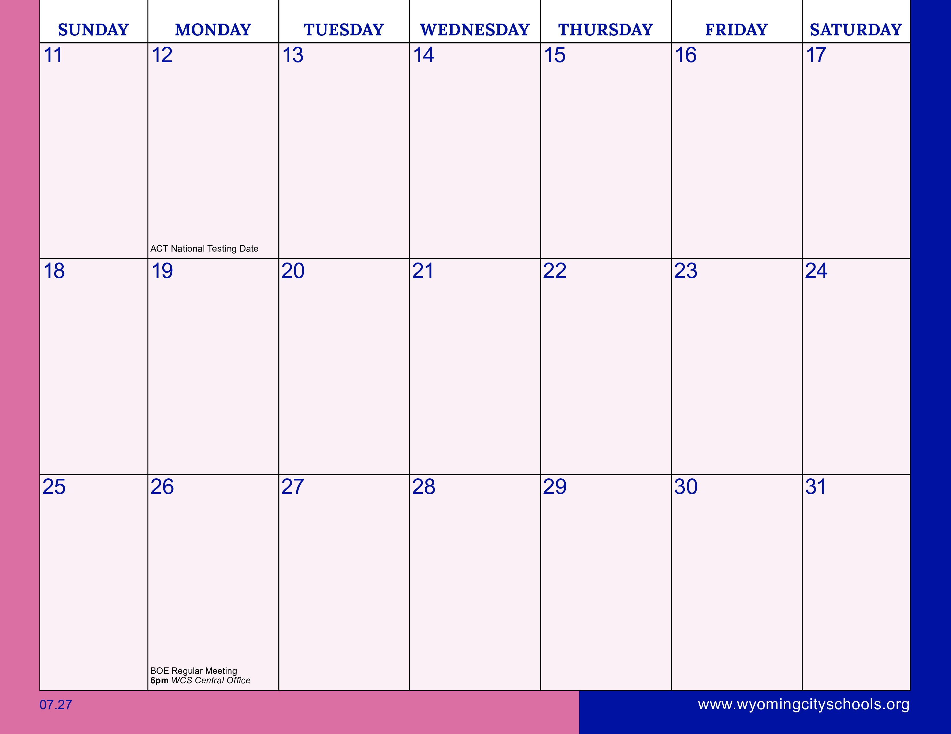 2026–2027 Calendar · Page 5