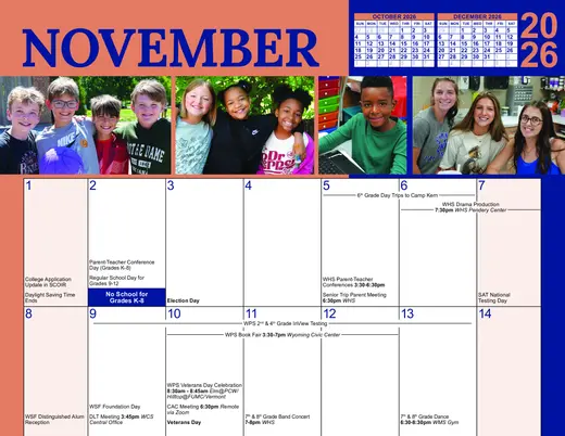 Wyoming City Schools 2026–2027 Academic Calendar Page 4