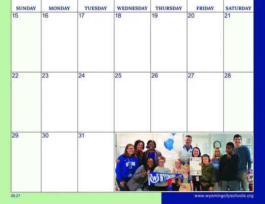 Wyoming City Schools 2026–2027 Academic Calendar Page 7