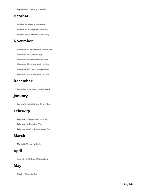 North Clackamas School District 2026–2027 Academic Calendar Page 4