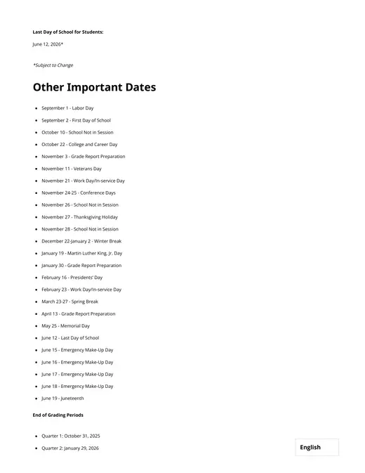 North Clackamas School District 2026–2027 Academic Calendar Page 7