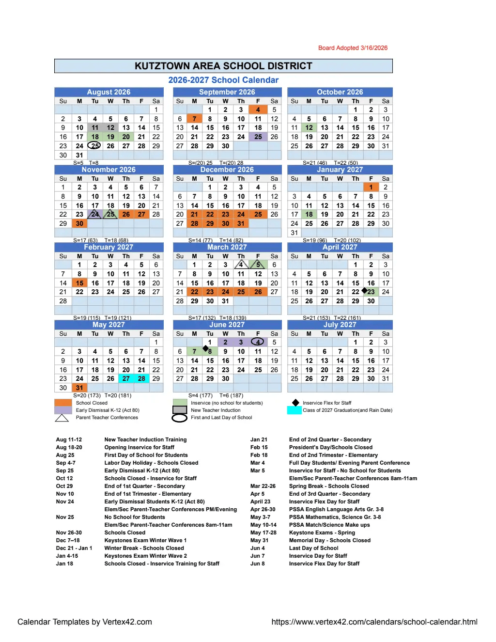2026–2027 Calendar · Page 2