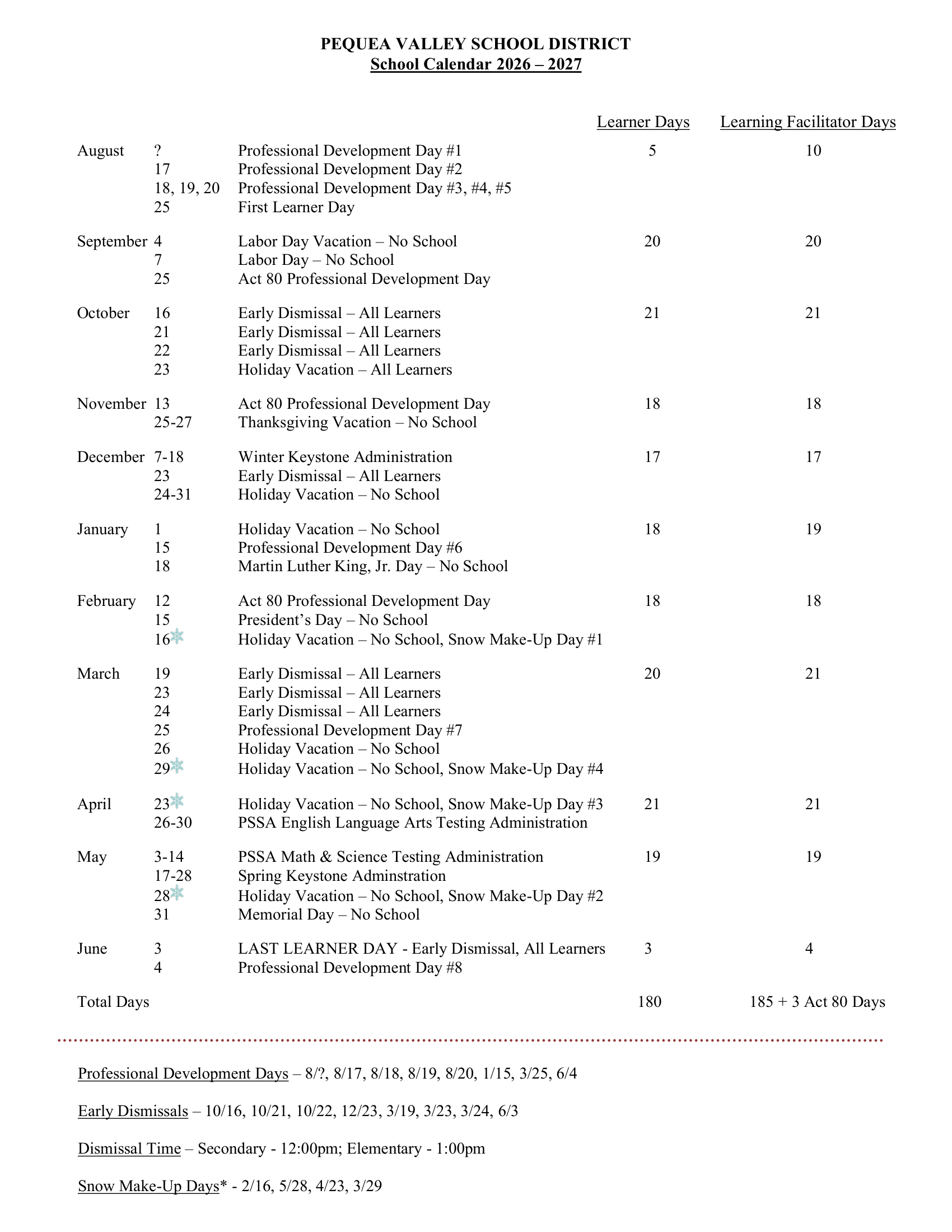 2026–2027 Calendar · Page 2