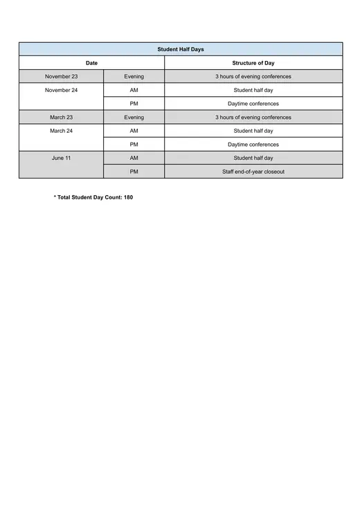 Quakertown Community School District 2026–2027 Academic Calendar Page 2