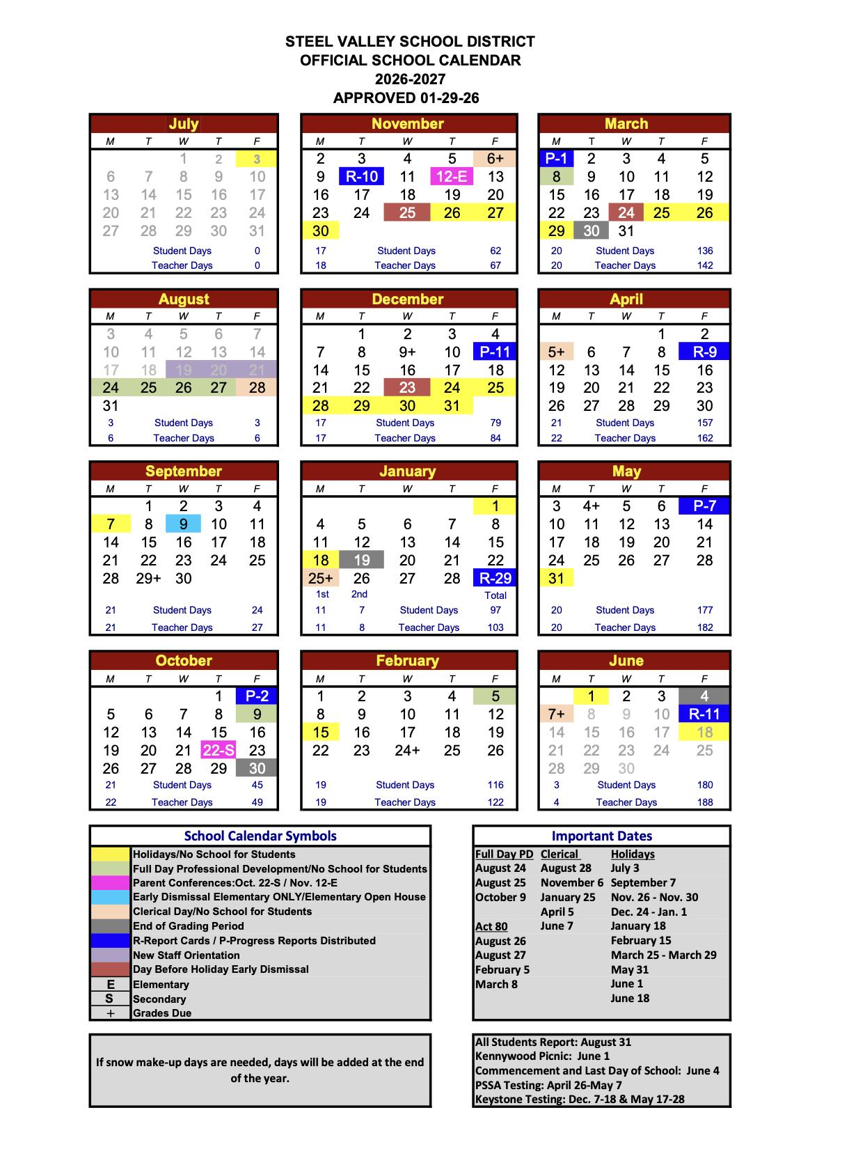 2026–2027 Calendar · Page 2