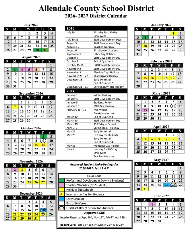 2026–2027 Calendar · Page 2