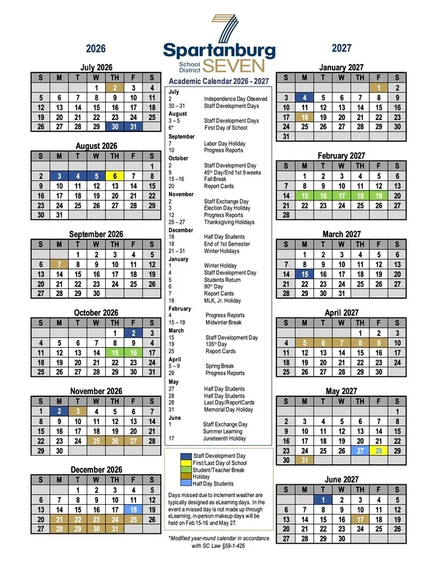 2026–2027 Calendar · Page 2