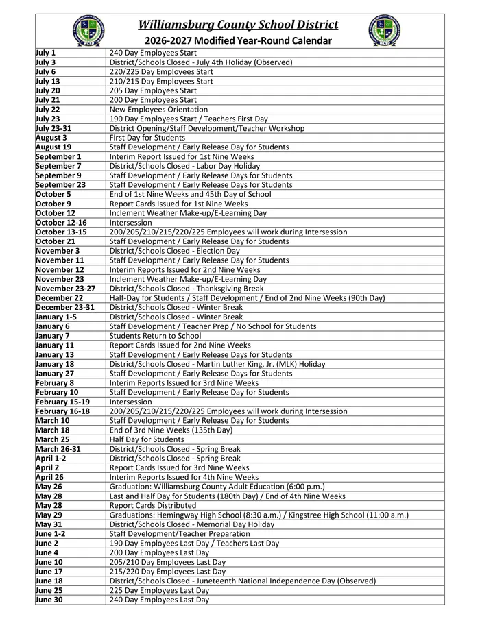 2026–2027 Calendar · Page 2