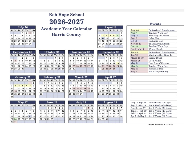 2026–2027 Calendar · Page 2