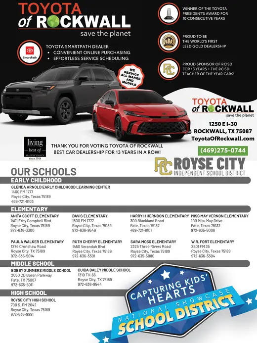 Royse City ISD 2026–2027 Academic Calendar Page 2