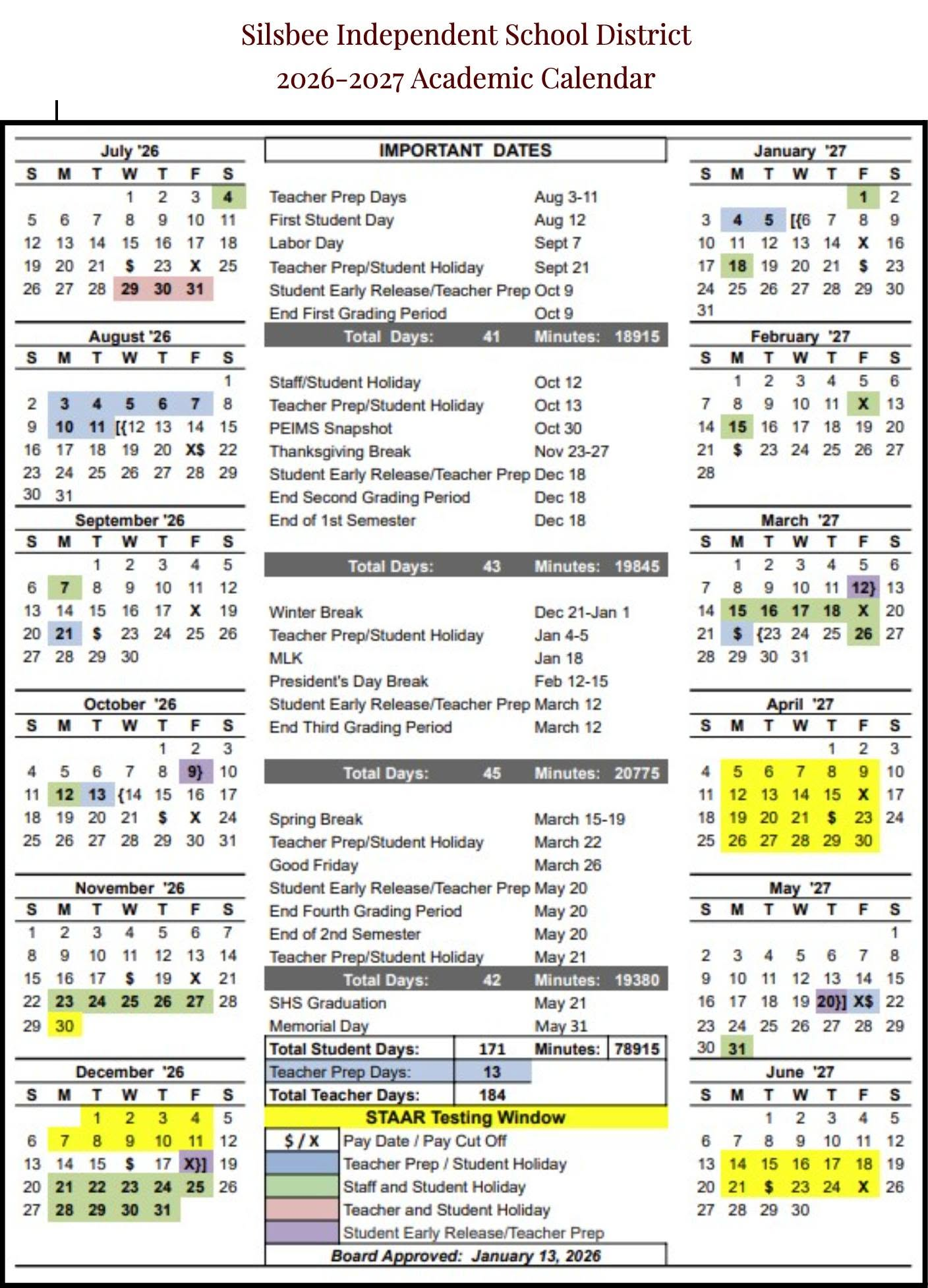 2026–2027 Calendar · Page 2